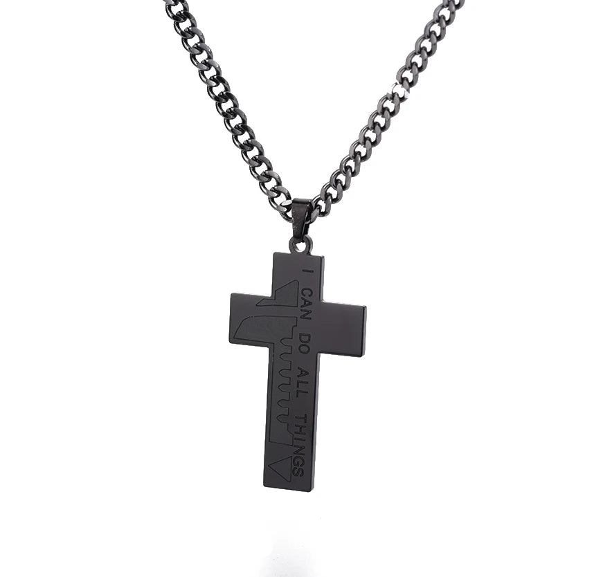 Fashion Creative Cross Wolf Necklace Stainless Steel For Women Choker Branches Tree of Life Design Pendant Necklace Men Jewelry
