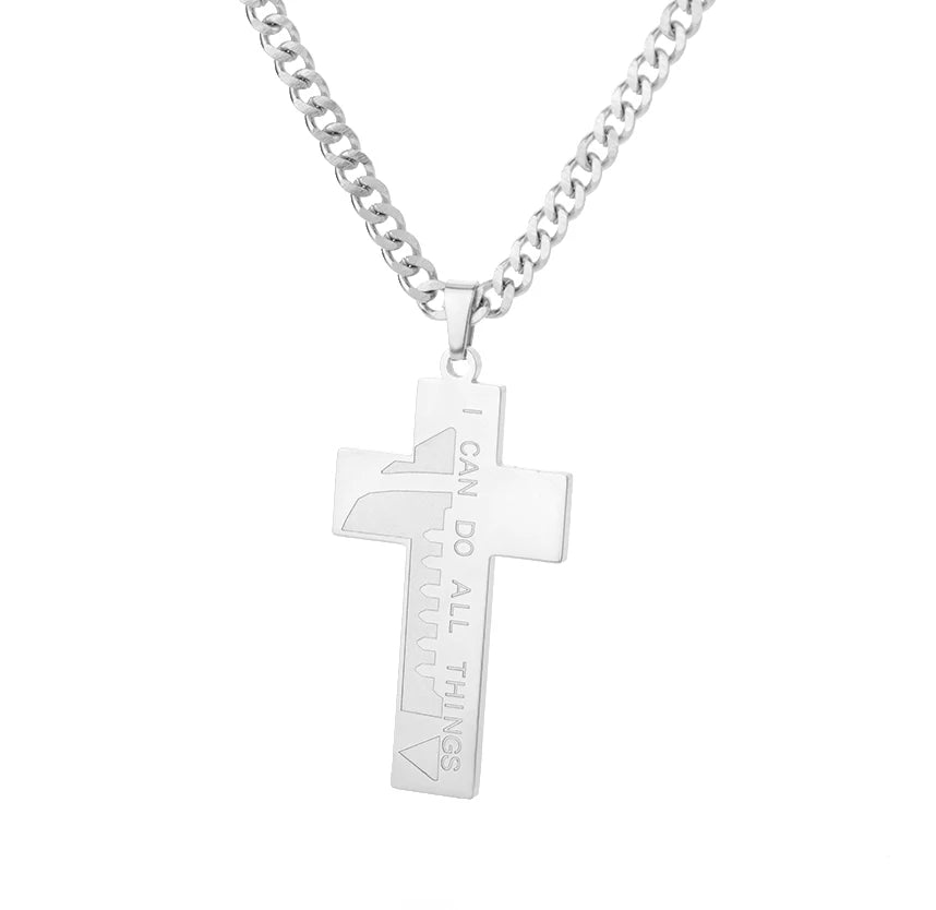 Fashion Creative Cross Wolf Necklace Stainless Steel For Women Choker Branches Tree of Life Design Pendant Necklace Men Jewelry