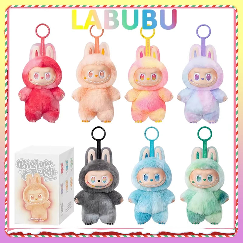 High Quality Macaron For Labubu V3 The Monsters Big Into Energy Series Blind Box Vinyl Plush Doll Pendant Gradient Color Gift
