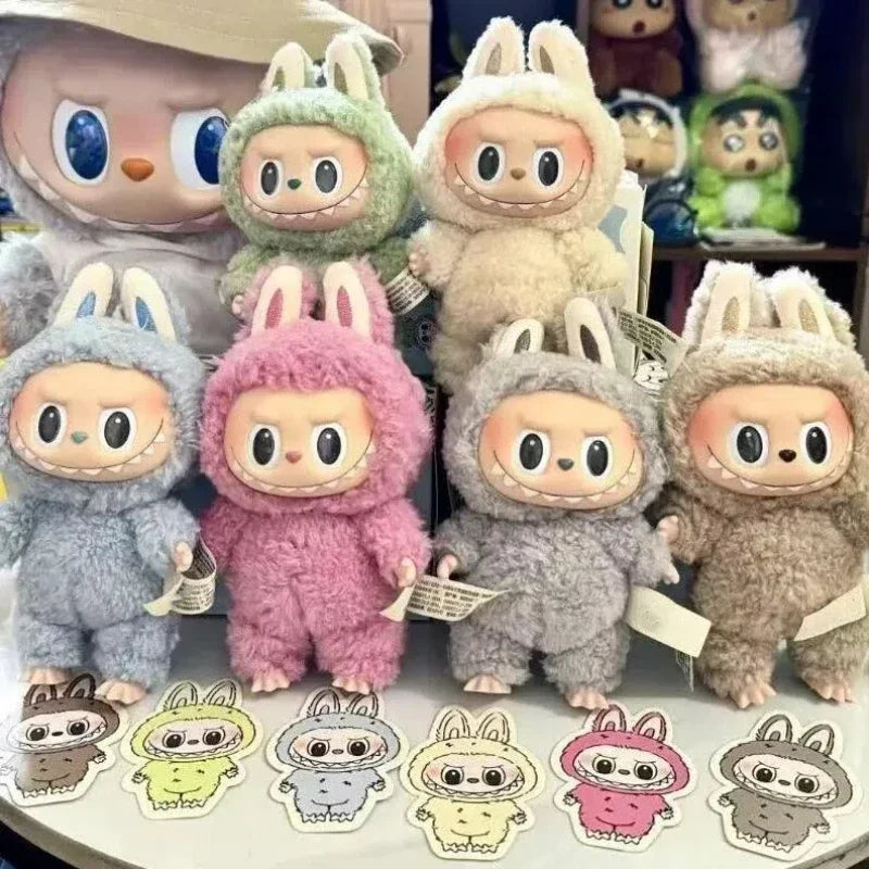 Anime Figure Kawaii For Labubu Blind Box Have A Seat Series PVC Pendant Doll Model Toy  Monster Keychain Kids Birthday Gifts