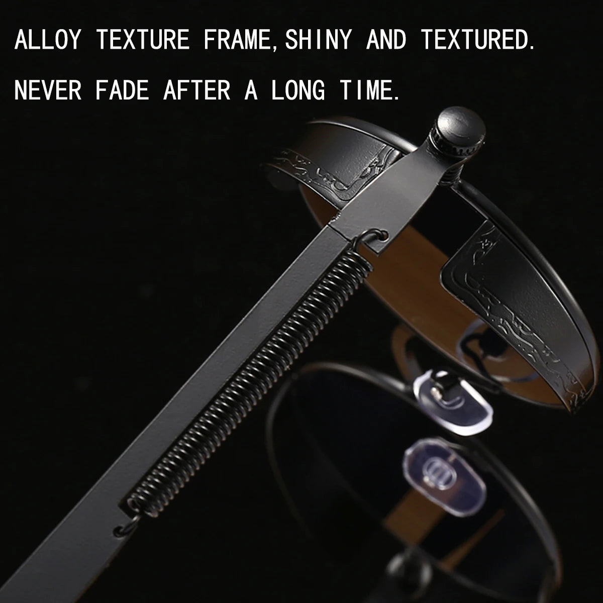 Retro Punk Sunglasses round Reflective Glasses Sunglasses for Men and Women
