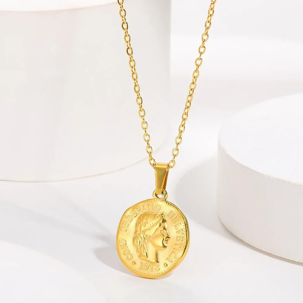 316L Stainless Steel Necklace for Women Heart Pendant Charm Necklaces Choker Aesthetic Handmade Jewelry Accessories Free Gifts