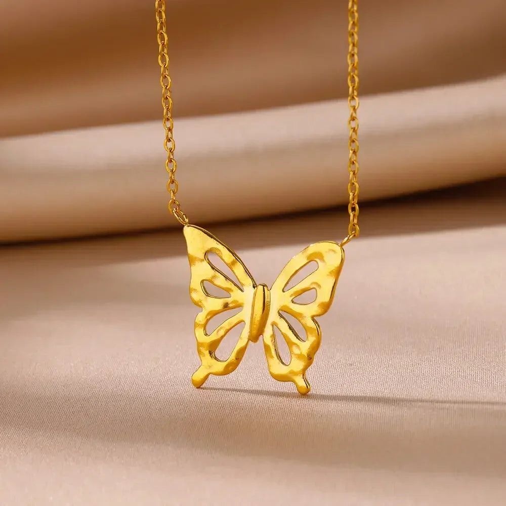 316L Stainless Steel Necklace for Women Heart Pendant Charm Necklaces Choker Aesthetic Handmade Jewelry Accessories Free Gifts