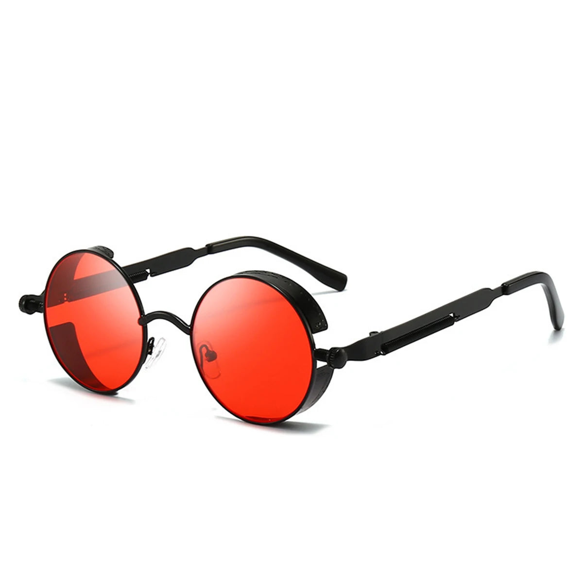 Retro Punk Sunglasses round Reflective Glasses Sunglasses for Men and Women