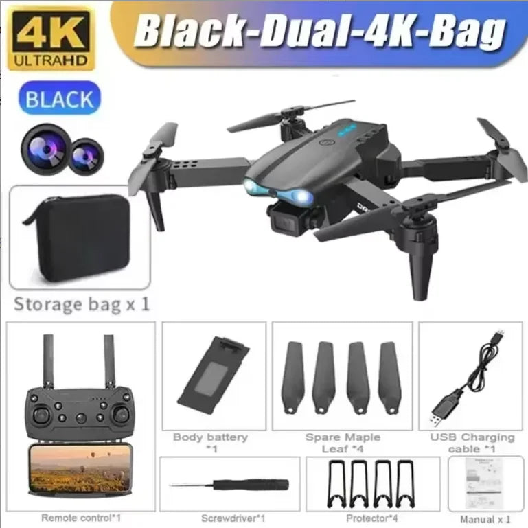E99Pro Drone HD Professional 4k drone Dual Camera WIFI fpv Aircraft Quadcopte Obstacle Avoidance Aerial Photography Drone