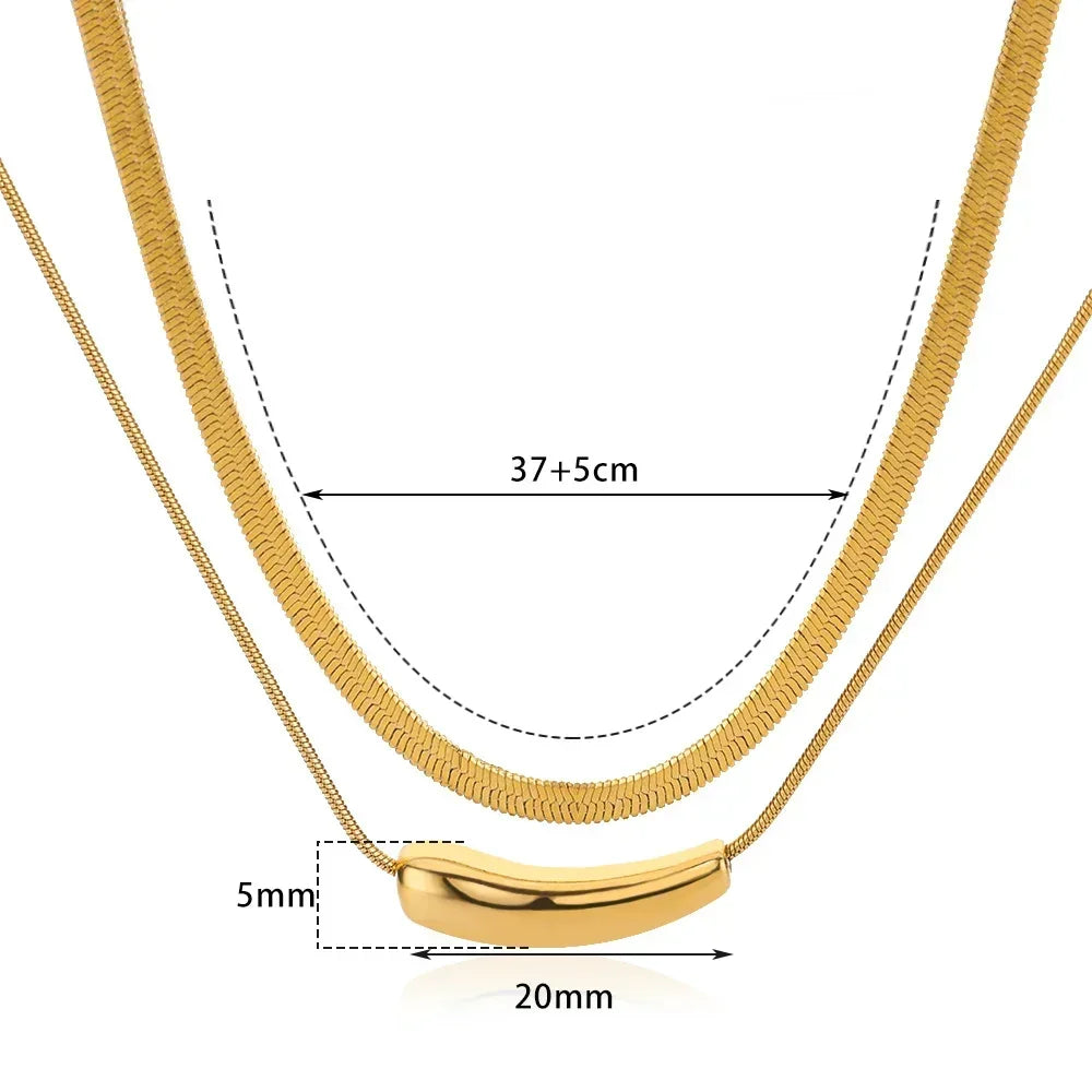 316L Stainless Steel Necklace for Women Heart Pendant Charm Necklaces Choker Aesthetic Handmade Jewelry Accessories Free Gifts