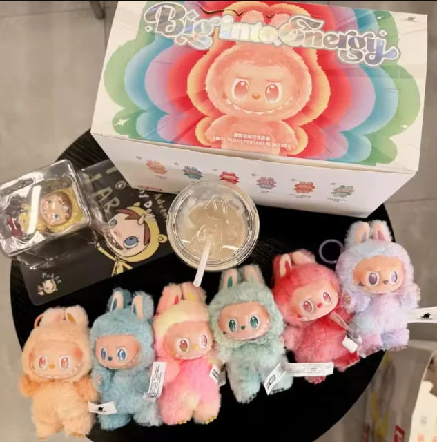 Anime Figure Kawaii For Labubu Blind Box Have A Seat Series PVC Pendant Doll Model Toy  Monster Keychain Kids Birthday Gifts