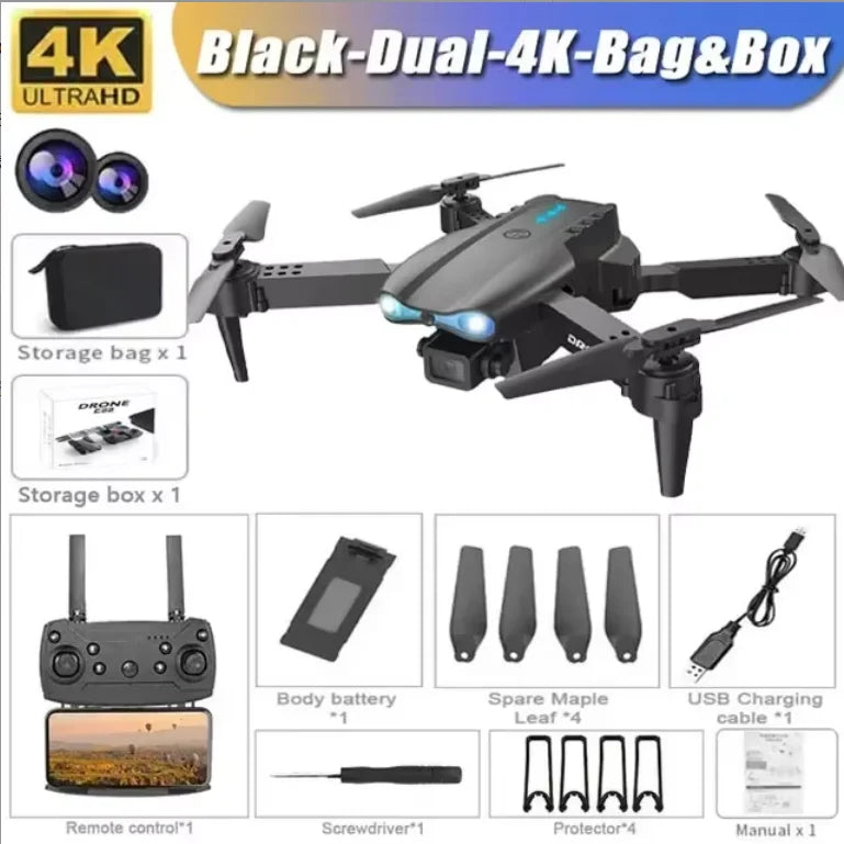 E99Pro Drone HD Professional 4k drone Dual Camera WIFI fpv Aircraft Quadcopte Obstacle Avoidance Aerial Photography Drone