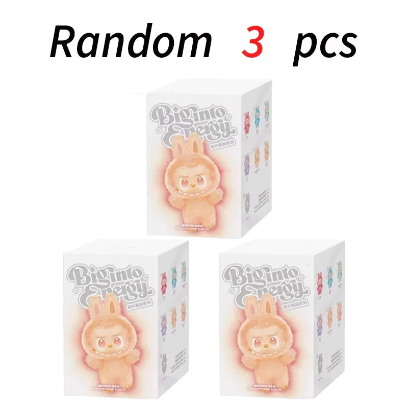 High Quality Macaron For Labubu V3 The Monsters Big Into Energy Series Blind Box Vinyl Plush Doll Pendant Gradient Color Gift