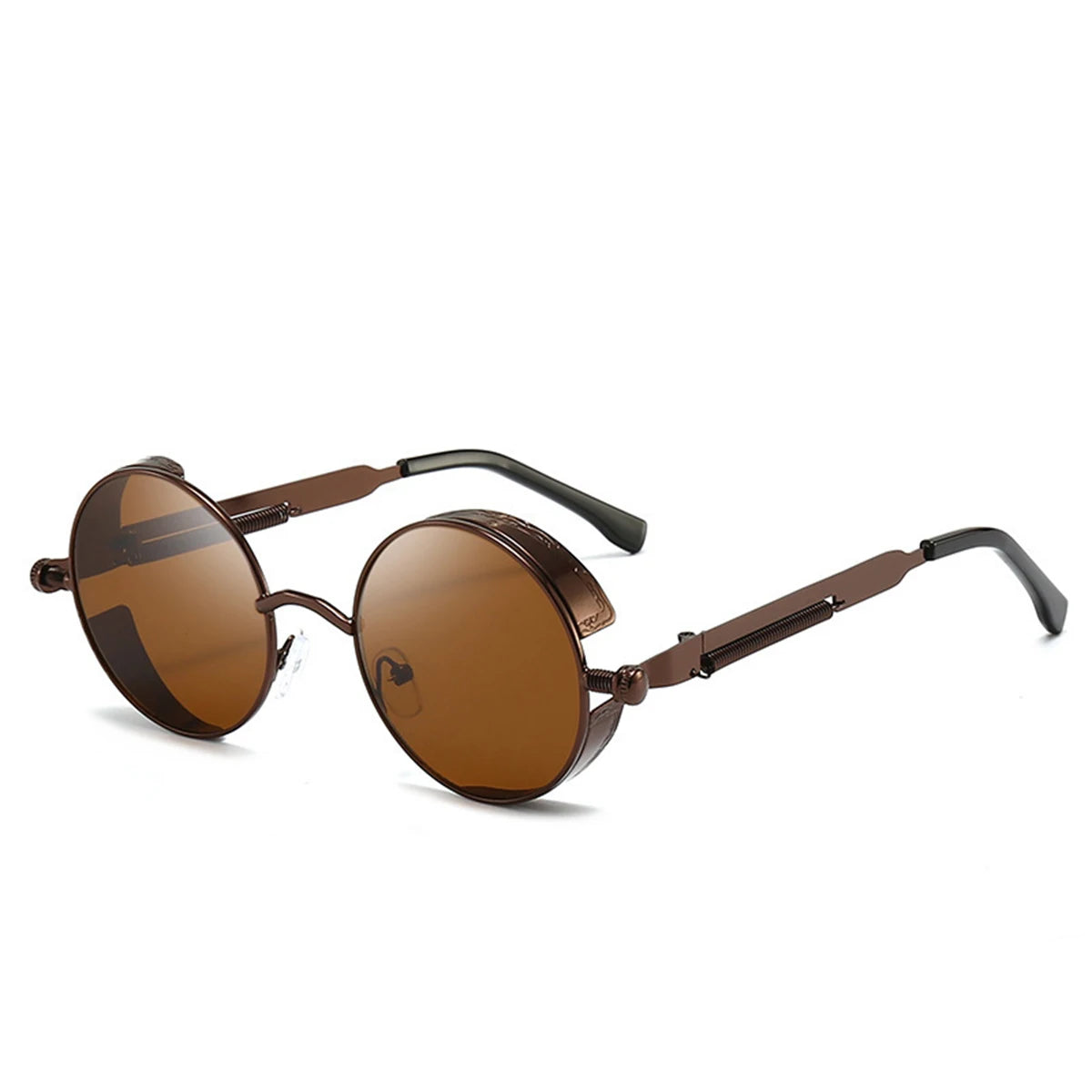 Retro Punk Sunglasses round Reflective Glasses Sunglasses for Men and Women