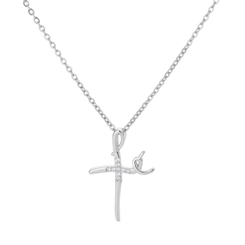 Zircon Cross Pendant Necklace for Women Gold Color Stainless Steel Collar Neckalces 2025 Trend Goth Party Wedding Jewelry Gifts