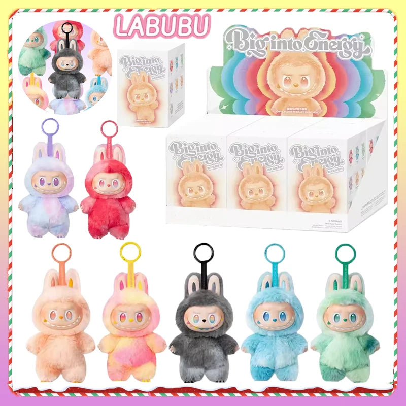 2025 New Quality Macaron For Labubu The Monsters Big Into Energy Series Blind Box Vinyl Face Plush Pendant Gradient Color Gifts