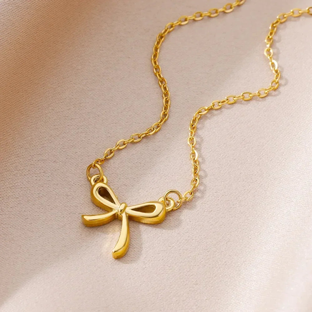 316L Stainless Steel Necklace for Women Heart Pendant Charm Necklaces Choker Aesthetic Handmade Jewelry Accessories Free Gifts